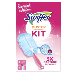 SWIFFER PINK Duster Kit Miotełka do usuwania kurzu (1 miotełka + 3 wkłady)